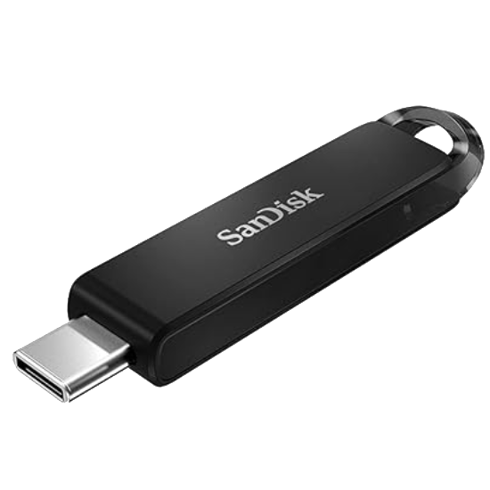 SanDisk Ultra USB Type-C USB Flash Drive, CZ460 64GB, USB Type C 3.1, Black, Super-Thin Retractable, 5Y